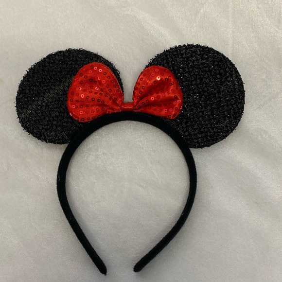 Minnie Mouse Red Minnie Mouse Ears, Sparkly Mouse Ears - Picture 1 of 3